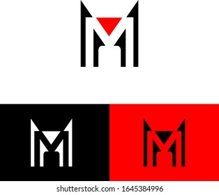 Vector Arrow and M Letter Design Company Logo