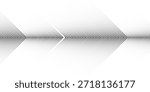 Vector arrow, made of thin lines on a white background. modern design with a dynamic effect, for covers, prints and graphic projects. Sporty striped pattern. Pointer, navigation, direction.