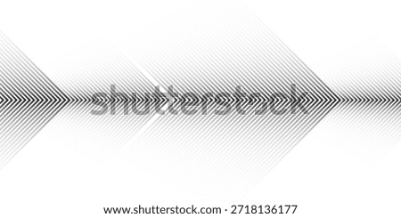 Vector arrow, made of thin lines on a white background. modern design with a dynamic effect, for covers, prints and graphic projects. Sporty striped pattern. Pointer, navigation, direction.
