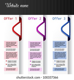 Vector arrow offer labels - web template