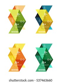Selección de plantillas de infografía con opción de flecha vectora. Fondos para diseño de flujo de trabajo, diagrama, opciones de número o diseño web
