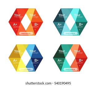Conjunto de modelos de infográfico de opção de seta de vetor. Planos de fundo para layout de fluxo de trabalho, diagrama, opções de número ou design da Web