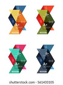 Vector arrow option infographic templates set. Backgrounds for workflow layout, diagram, number options or web design