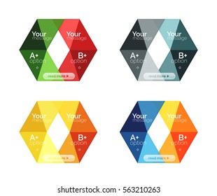 Selección de plantillas de infografía con opción de flecha vectora. Fondos para diseño de flujo de trabajo, diagrama, opciones de número o diseño web