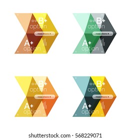 Infografik-Vorlagen für Vektorpfeile-Einstellungen. Hintergründe für Workflow-Layout, Diagramm, Zahlenoptionen oder Webdesign