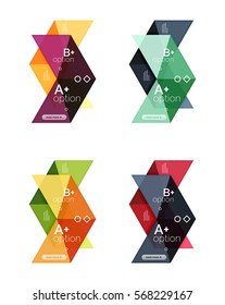 Vector arrow option infographic templates set. Backgrounds for workflow layout, diagram, number options or web design