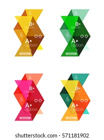 Vector arrow option infographic templates set. Backgrounds for workflow layout, diagram, number options or web design