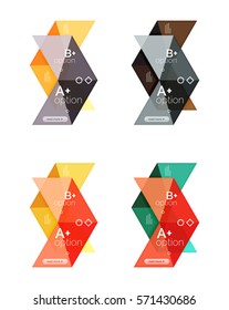 Vector arrow option infographic templates set. Backgrounds for workflow layout, diagram, number options or web design