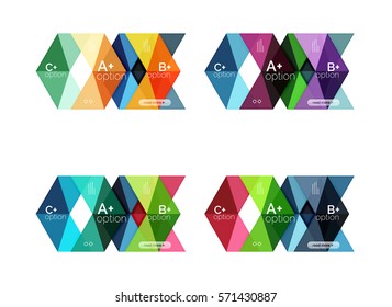 Selección de plantillas de infografía con opción de flecha vectora. Fondos para diseño de flujo de trabajo, diagrama, opciones de número o diseño web