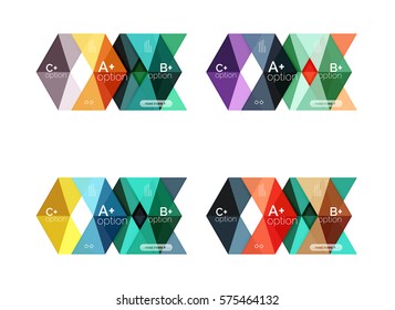 Vector arrow option infographic templates set. Backgrounds for workflow layout, diagram, number options or web design