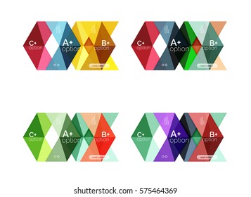 Selección de plantillas de infografía con opción de flecha vectora. Fondos para diseño de flujo de trabajo, diagrama, opciones de número o diseño web