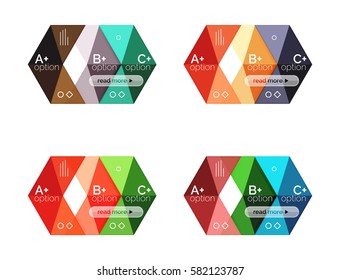 Infografik-Vorlagen für Vektorpfeile-Einstellungen. Hintergründe für Workflow-Layout, Diagramm, Zahlenoptionen oder Webdesign