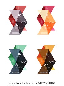 Selección de plantillas de infografía con opción de flecha vectora. Fondos para diseño de flujo de trabajo, diagrama, opciones de número o diseño web