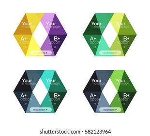 Vector arrow option infographic templates set. Backgrounds for workflow layout, diagram, number options or web design