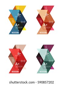 Vector arrow option infographic templates set. Backgrounds for workflow layout, diagram, number options or web design