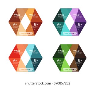 Selección de plantillas de infografía con opción de flecha vectora. Fondos para diseño de flujo de trabajo, diagrama, opciones de número o diseño web
