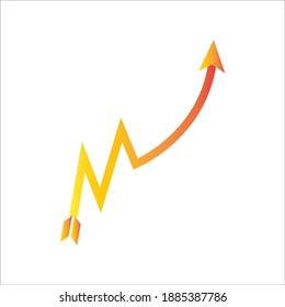 Vector arrow. Outlined orange arrow that can be used for just about anything.