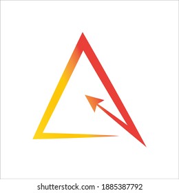 Vector arrow. Outlined orange arrow that can be used for just about anything.