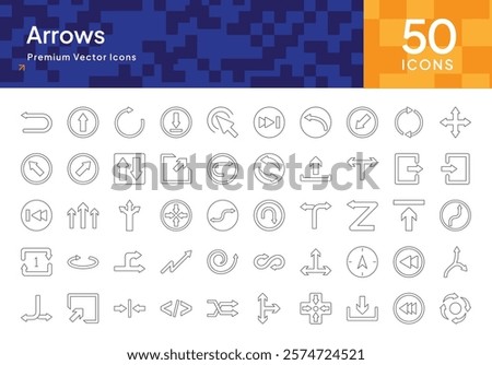 Vector Arrow Pack with Banner Strokes and Directional Icons