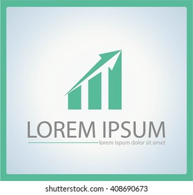 Vector arrow progress logo, growth logo, financial and business success logo, icon, arrow up logo ,web logo