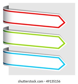 vector arrow ribbon signs
