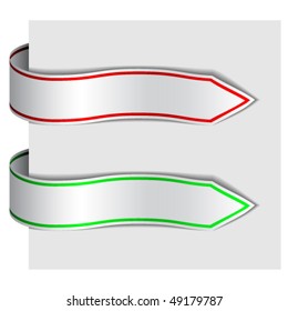 vector arrow ribbon signs