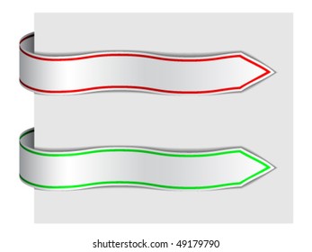 signos de cinta de flecha vectorial
