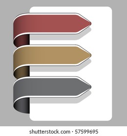 vector arrow ribbon signs