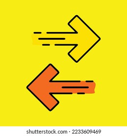 	
vector arrow right and left arrow color full background free download PNG
