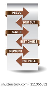 Vector arrow sale stickers.