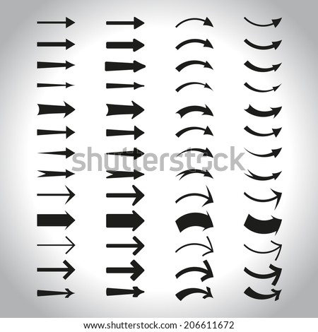 Vector arrow set