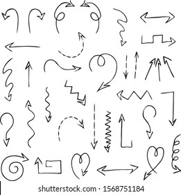 Vector arrow set collection symbols 