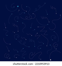 Vector arrow set hand draw. Hand drawn simple symbols. Grunge texture. Color style isolated. Vector