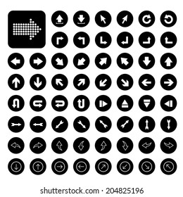 vector arrow sign icon set 