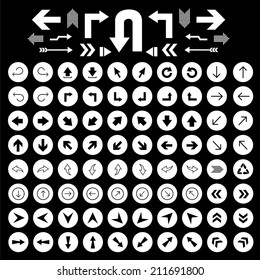 vector arrow sign icon set 