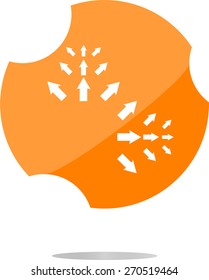 vector Arrow sign icon set. Simple circle shape internet button