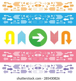 vector arrow sign icon set 