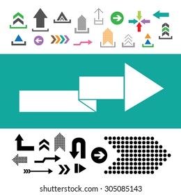 vector arrow sign icon set  
