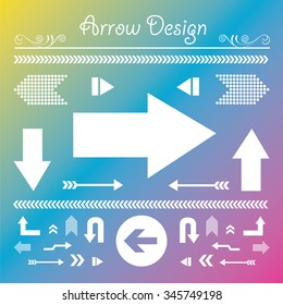vector arrow sign icon set 