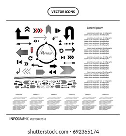 vector arrow sign icon set 