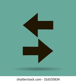 Vector Arrow sign isolated