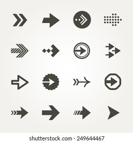 Vector Arrow signs icon set 