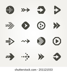 Vector Arrow signs. Icon set 2 