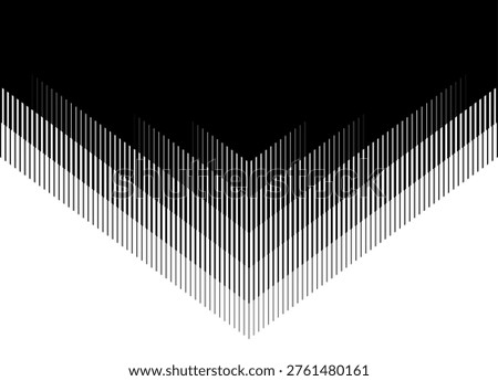 Vector arrow. Smooth transition from black to white. Pattern with stripes. Design element. Modern vector background for covers, labels, advertising, packaging, print layouts, promotion. Pointer, direction, navigation