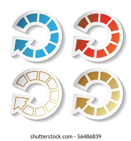 Vector arrow stickers
