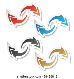 Vector arrow stickers