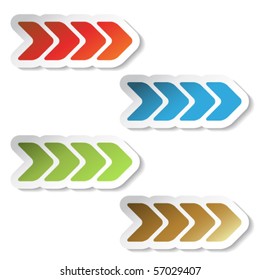 Vector arrow stickers