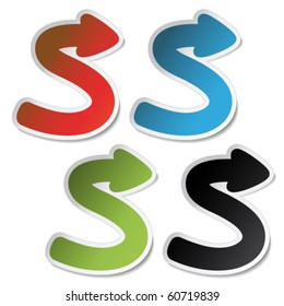 Vector arrow stickers