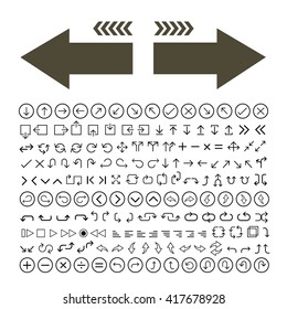 vector arrow symbol on white background 
