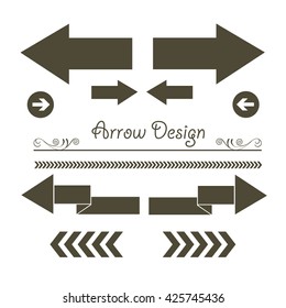 vector arrow symbol on white background 